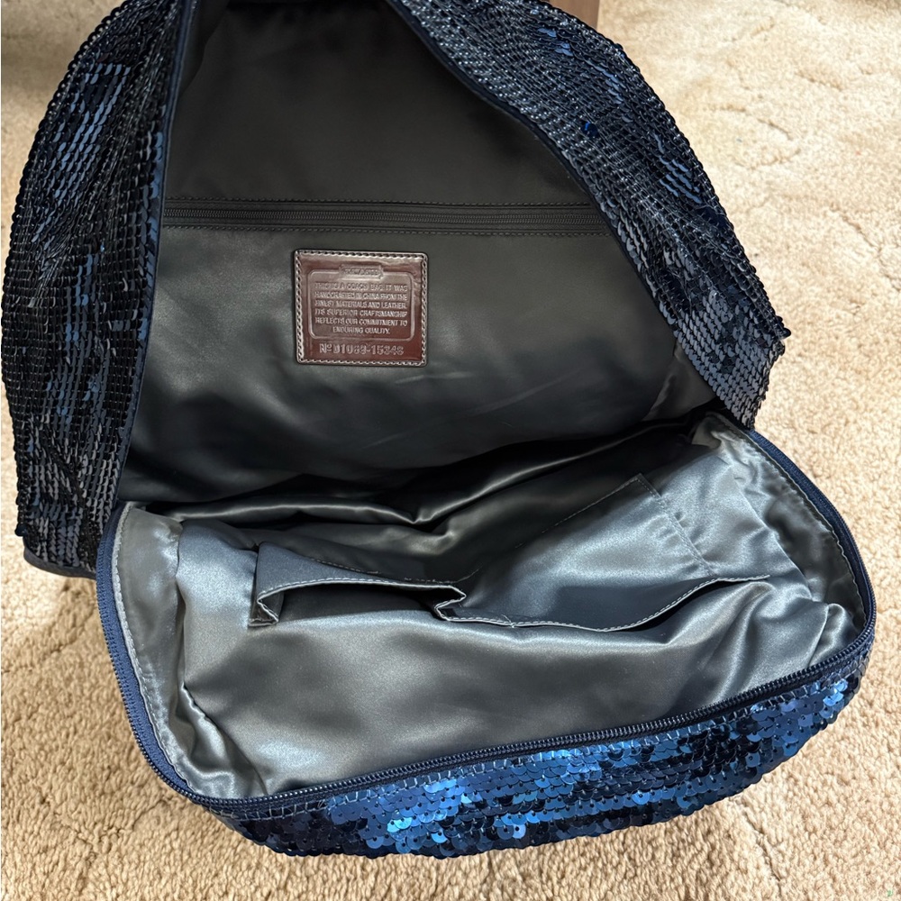 Sequin Blue Coach Poppy Backpack - image 5